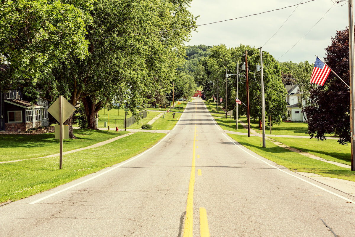 Photo of a rural road