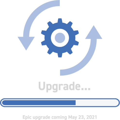 Image of gear representing software upgrade