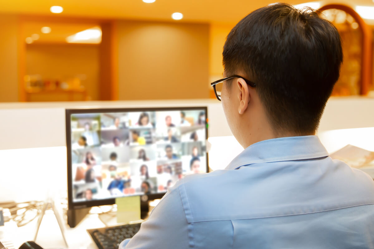 photo of a person on a Webex meeting