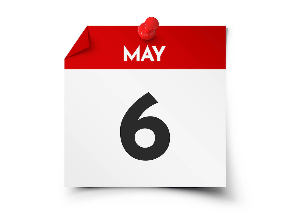 Image of May 6 day on calendar