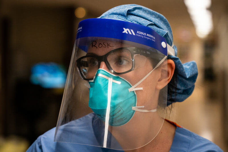Doctor Jessie Roske wearing PPE