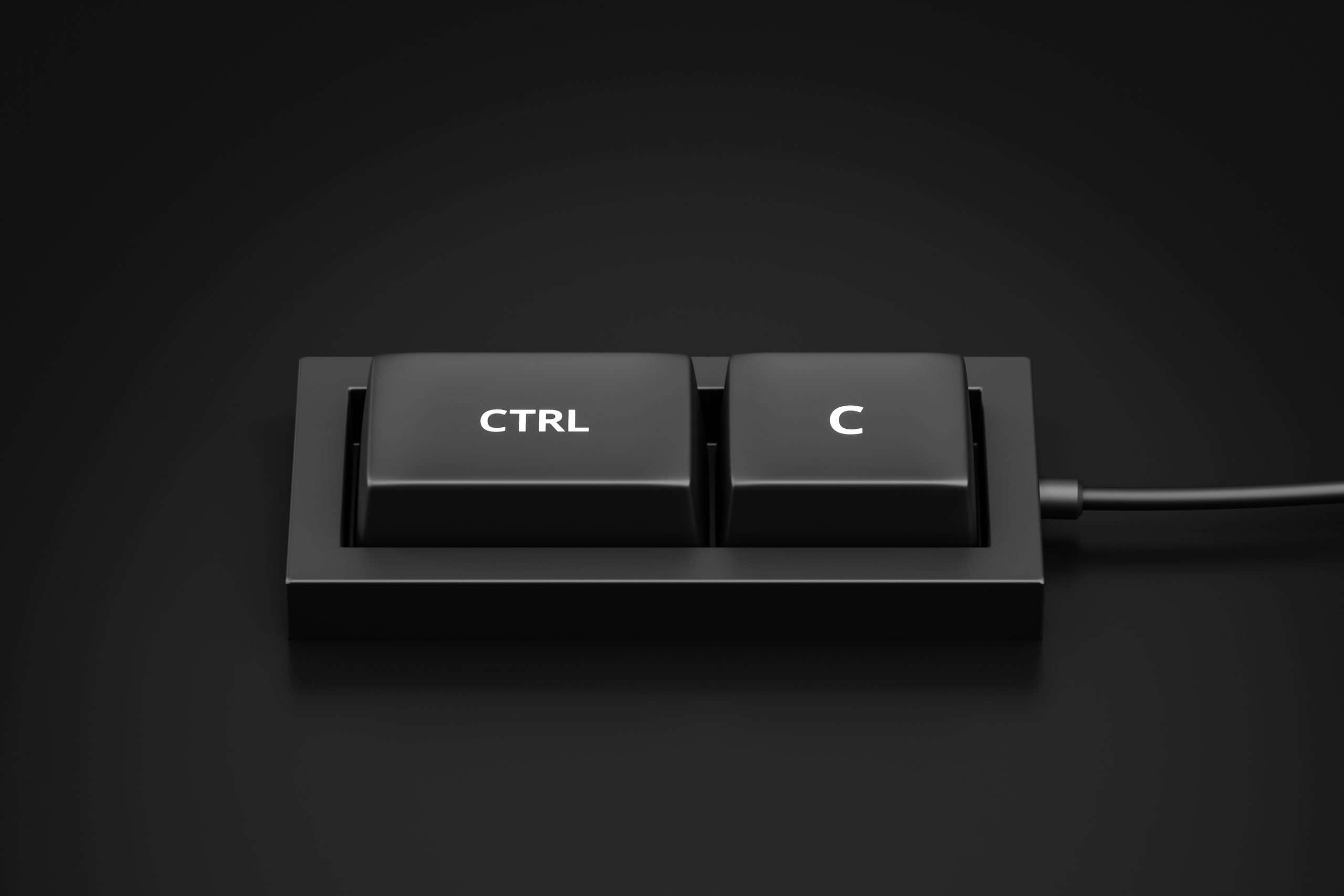 Photo of a keyboard Control C for Copy