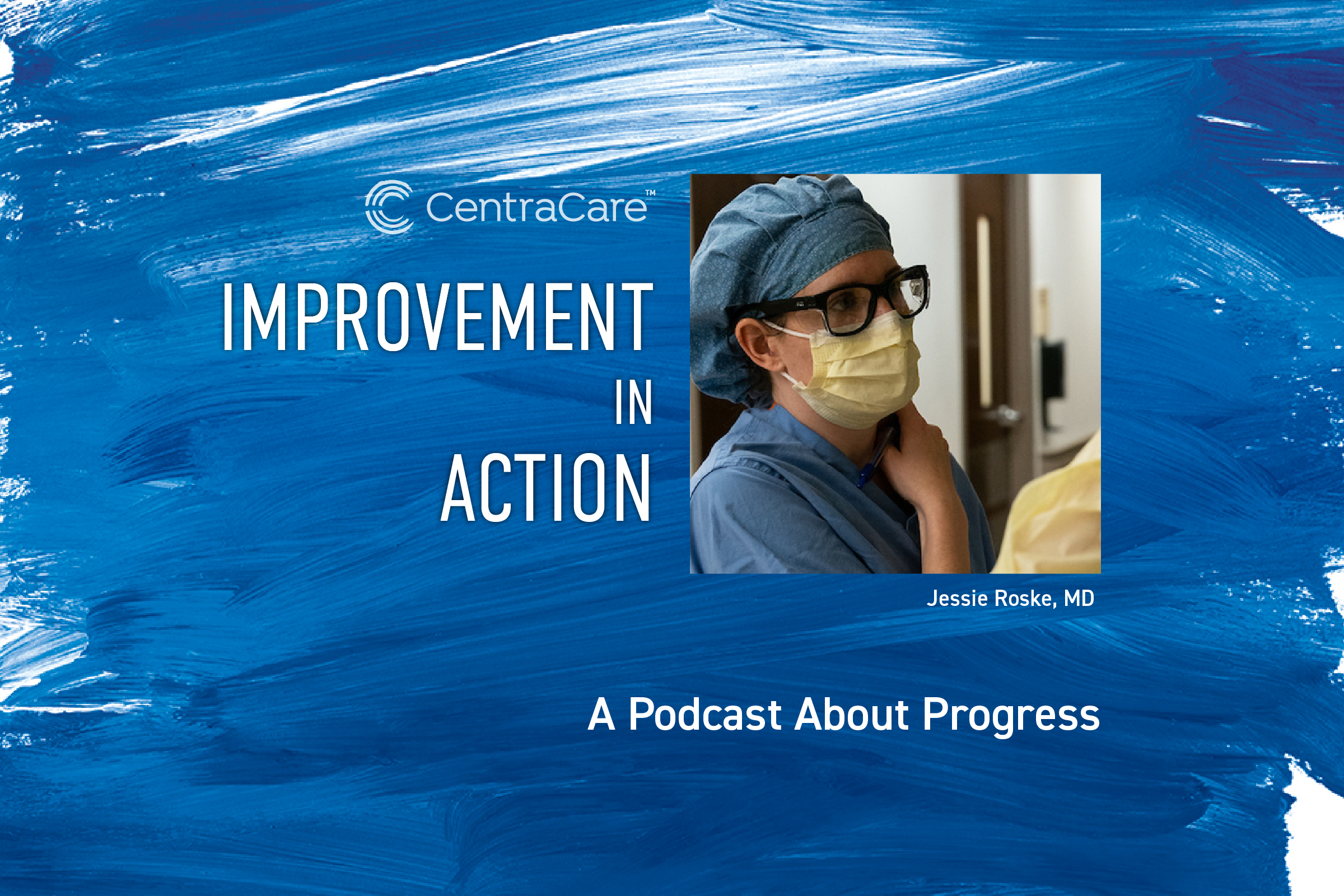 Postcard promoting the Improvement in Action podcast with Dr. Jessie Roske