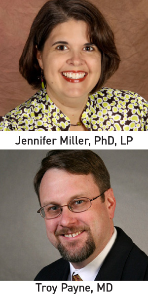 Photos of presenters Jennifer Miller, PhD, LP, and Troy Payne, MD for the APP CME on Sleep Disorder Treatments