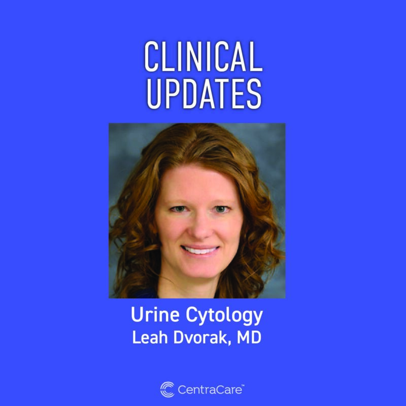 Promotion for the Clinical Update CME and Podcast on Urine Cytology with Leah Dvorak, MD