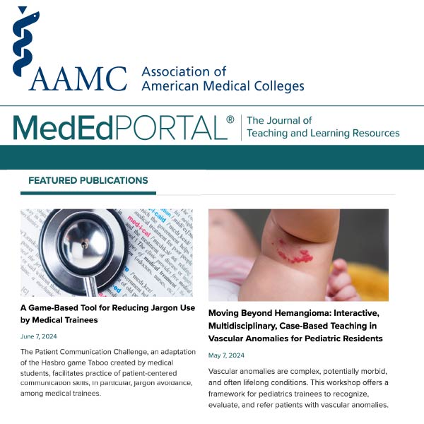 Masthead image of the MedPortal publication with sample stories