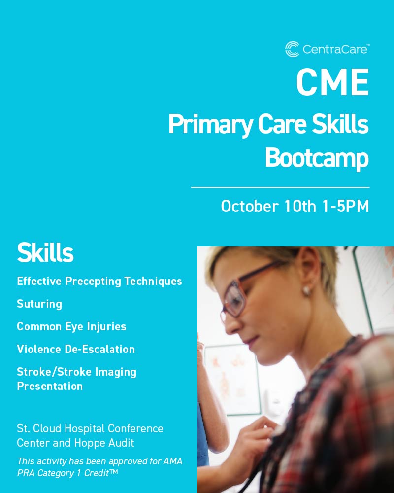 Promotion for the October 10th Primary Care Skills Bootcamp