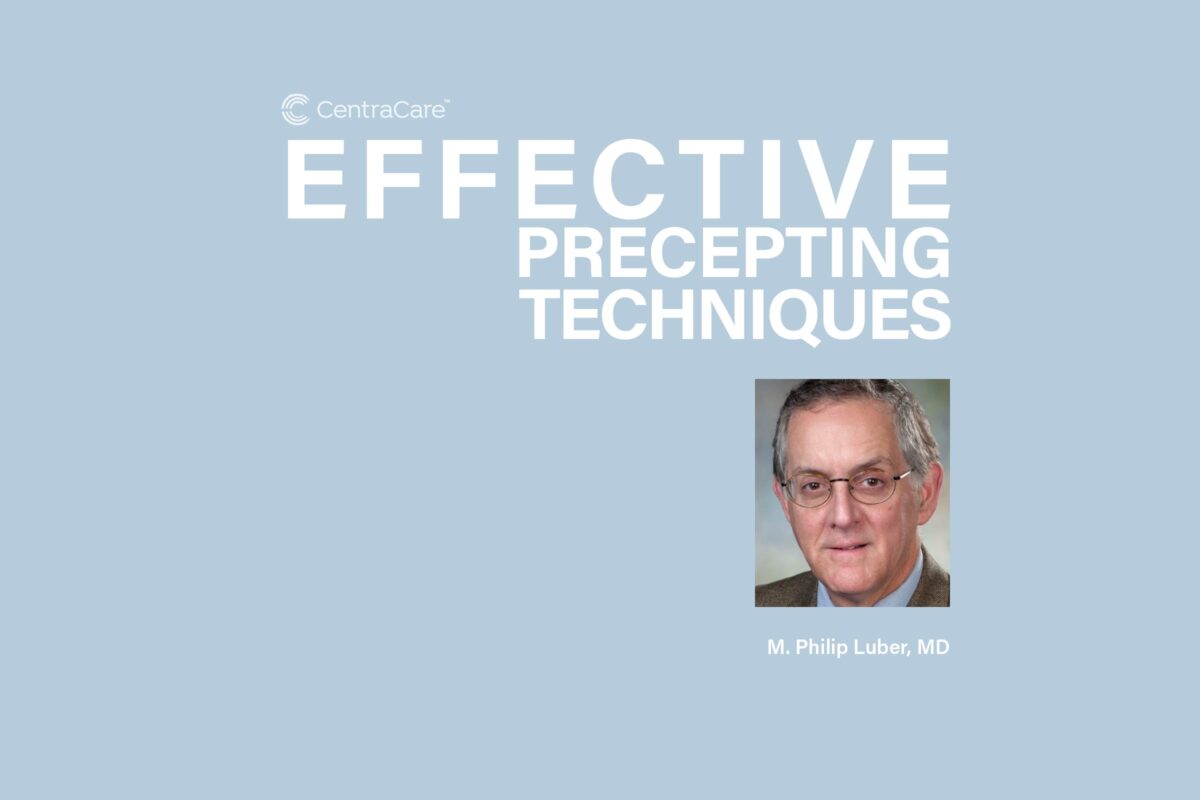 Promotion for the Effective Precepting Techniques seminar with Dr. Phil Luber