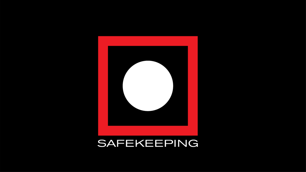 TEDxCentraCare Safekeeping theme icon - a red outline of a square around a white circle