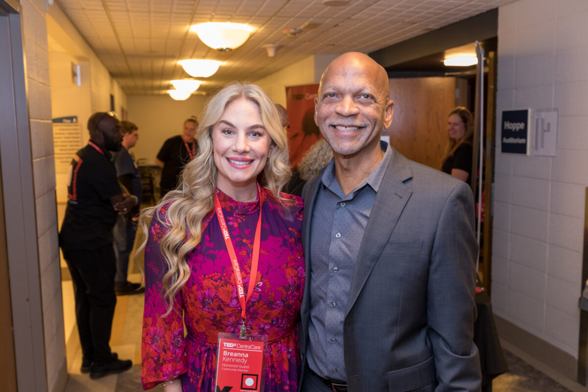 Dr. Jerone Kennedy, TEDxCentraCare speaker, and his wife Brianna