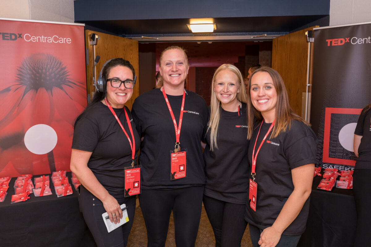 Photo of TEDxCentraCare volunteers