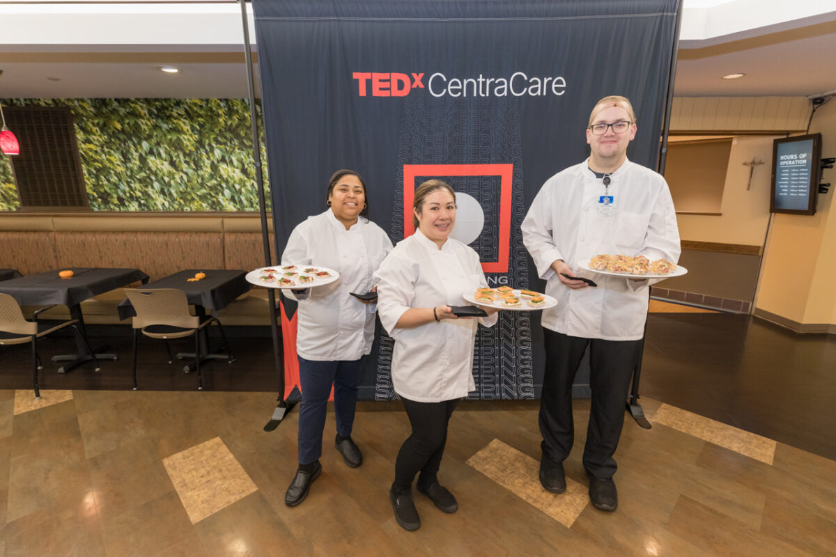 The in-house catering team prepared delicious food