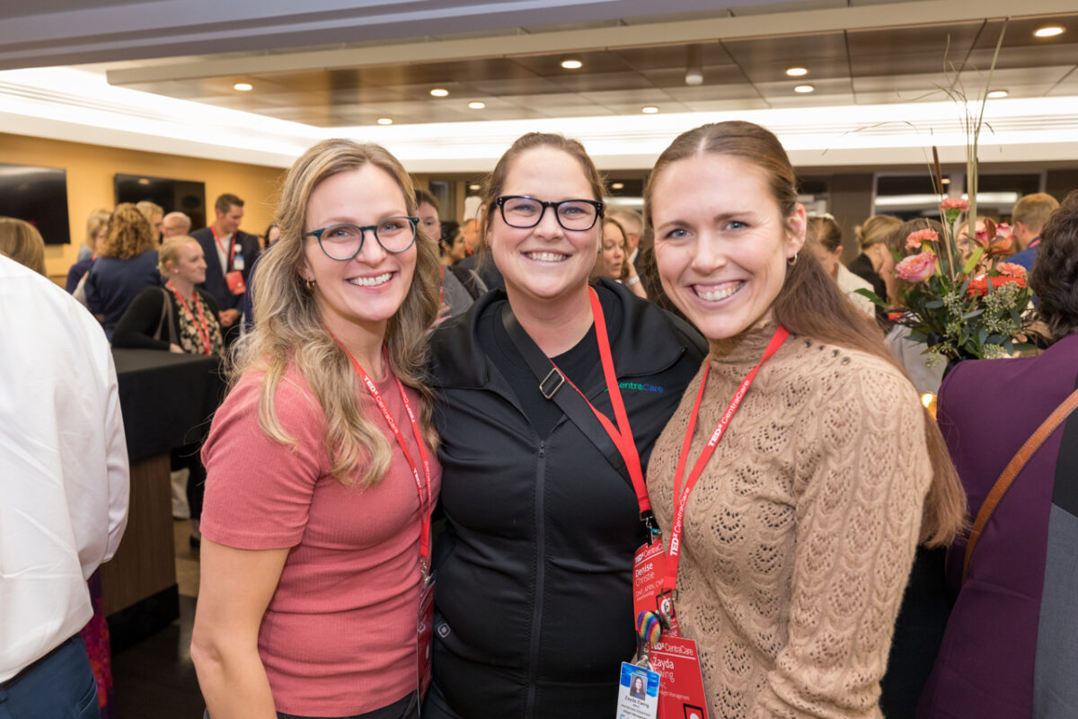 APP colleagues gather at the TEDxCentraCare reception