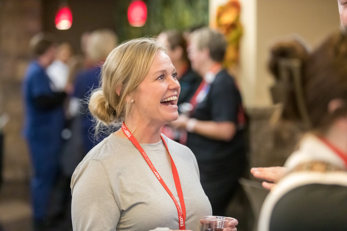 Bobbie Bertram, TEDxCentraCare speaker, at the reception