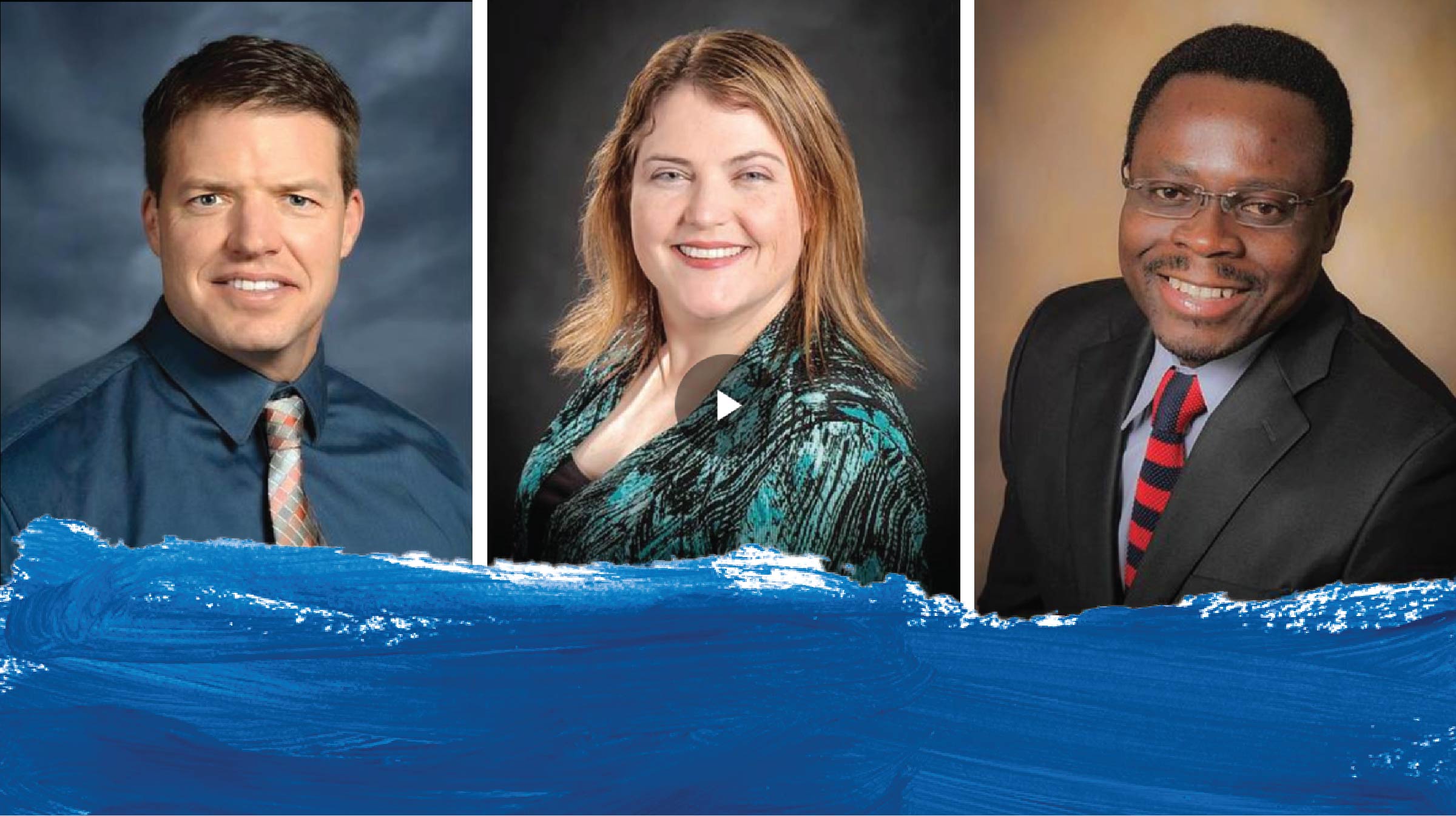 Photos of three doctors: Scott Abrams, MD, Kathleen Rieke, MD, and Hilary Ufearo, MD. A promotion for the video of the three physicians sharing their Best Day as a Doctor