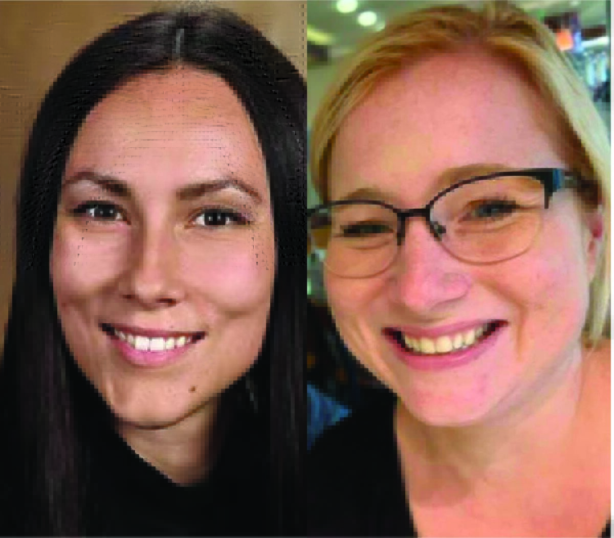 Side by side photo of Alix Stalmakov, DNP, and Andrea Petersen, MSN