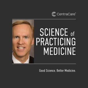 Photo of Stephen Cragle, MD, on the cover of the podcast Science of Practicing Medicine featuring the Top 10 ENT Emergencies