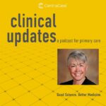 Photo of Joni Zehm-Steffens, CNM, on the cover of Clinical Updates podcast featuring the topic of Menopause